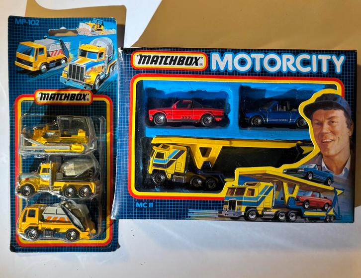 Matchbox Motorcity & Construction 2-Set Lot, Hobby en Vrije tijd, Modelauto's | 1:87, Zo goed als nieuw, Matchbox, Ophalen of Verzenden
