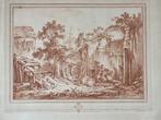 Antieke Gravure - Gilles Demarteau(1722–1776) -Met Watermerk, Antiek en Kunst, Ophalen of Verzenden