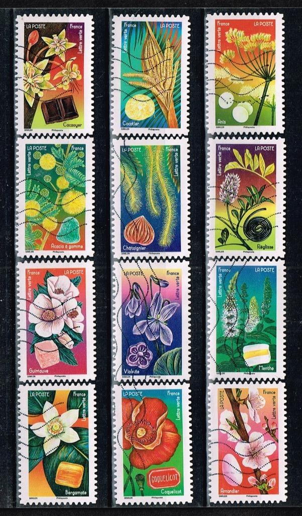Postzegels uit Frankrijk - K 4360 - bloemen en snoep, Postzegels en Munten, Postzegels | Europa | Frankrijk, Gestempeld, Verzenden