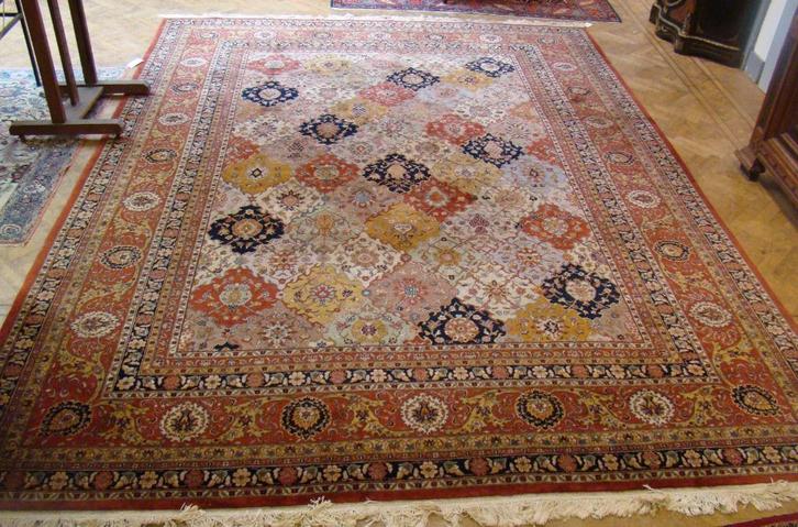 Groot tapijt  43 YEZD - uit Iran 402x297cm., Huis en Inrichting, Stoffering | Tapijten en Vloerkleden, Gebruikt, Ophalen