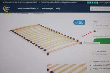 Lattenbodem 2 stuks voor 2 pers-bed: 2x80cm in nieuwe staat beschikbaar voor biedingen