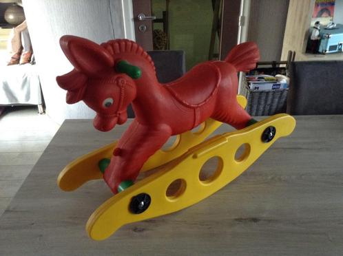 Vintage plastic rood schommelpaard (77x58 cm), Kinderen en Baby's, Speelgoed | Fisher-Price, Gebruikt, Overige typen, Ophalen of Verzenden