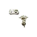 WWII US Medic Collar Insignia Set, Verzamelen, Militaria | Tweede Wereldoorlog, Ophalen of Verzenden, Landmacht, Embleem of Badge