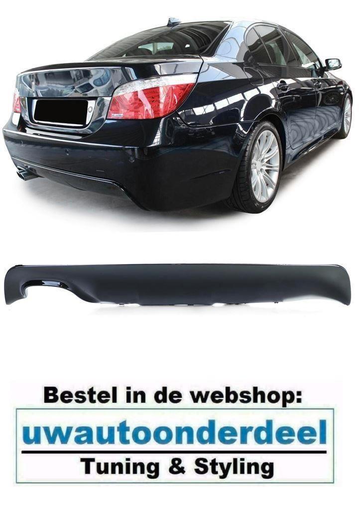 Achterbumper Diffuser Zwart Voor Bmw 5 Serie E60 E61 M Pakke, Auto diversen, Tuning en Styling, Verzenden