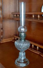 Lampe à pétrole en verre coulé — D.F. Belgica — début du XXe, Enlèvement ou Envoi, Verre