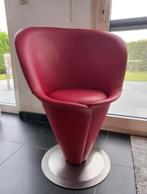 Mooi lederen design zetel, Huis en Inrichting, Eenpersoons, Minder dan 75 cm, Leer, Ophalen of Verzenden