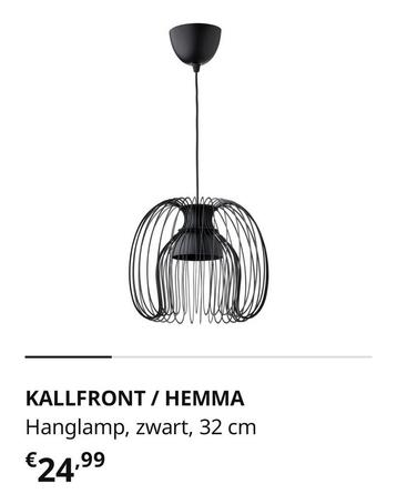 KALLFRONT /HEMMA Hanglamp, zwart, 32 cm, Enlèvement, Neuf