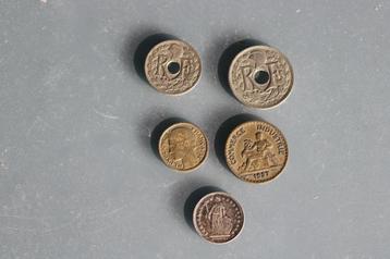 5 zeldzamere munten 1919-1943, zilver, nikkel, koper beschikbaar voor biedingen
