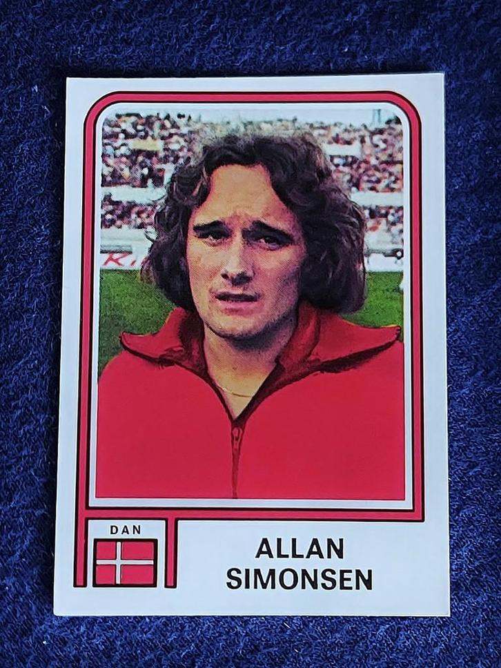 Panini sticker voetbal ' WK Arg 1978 - Allan Simonsen ' #348, Hobby en Vrije tijd, Stickers en Plaatjes, Nieuw, Sticker, Ophalen of Verzenden