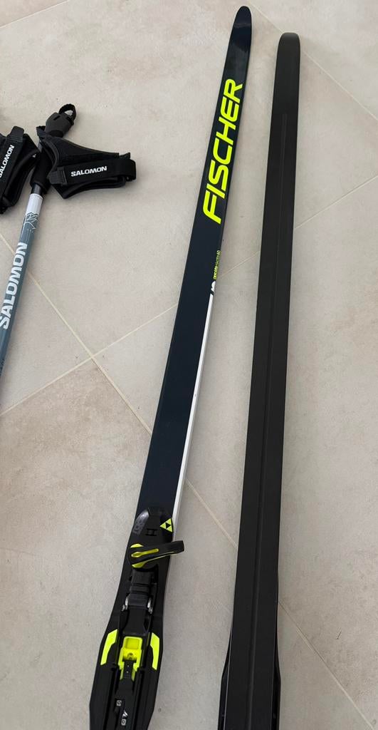 Skis de fond FISCHER Squating neufs, 181cm + batons Salomon, Neuf, Fischer, Skis, Enlèvement