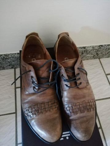 Lederen heren schoenen Olivier Strelli, maat 40 + riem, Ophalen of Verzenden, Zo goed als nieuw