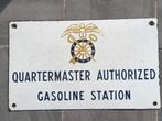 US emaille bord WO2 Gasoline Station, Verzamelen, Ophalen of Verzenden, Landmacht, Overige typen