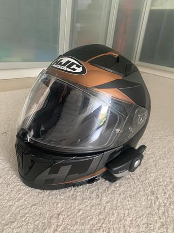 Motorhelm HJC (maat M) met Sena 20s Evo, M, Seconde main, Enlèvement ou Envoi, HJC