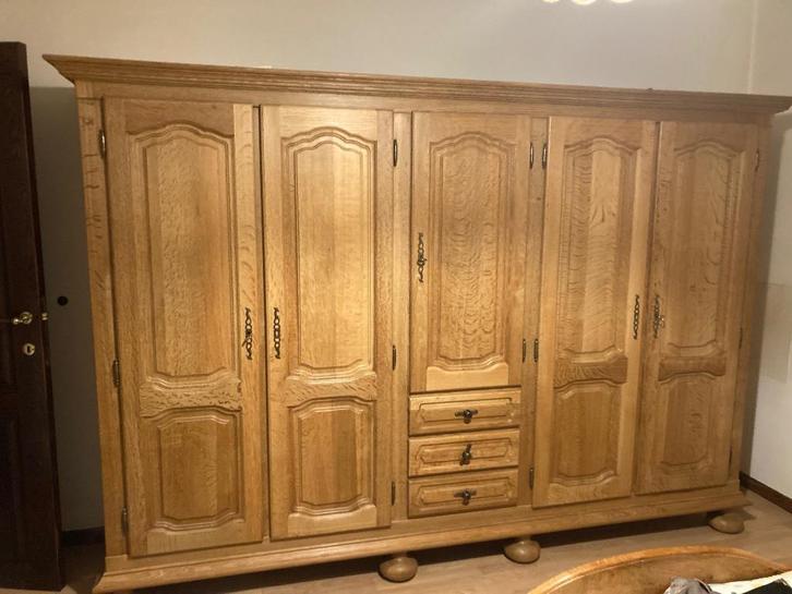 SLAAPKAMER NACHTKASTJE EIKENHOUT, Huis en Inrichting, Slaapkamer | Complete slaapkamers, Zo goed als nieuw, Tweepersoons, Ophalen