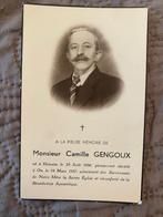 Camille GENGOUX 1886 Humain 1957 On, Verzamelen, Bidprentjes en Rouwkaarten, Ophalen of Verzenden, Bidprentje