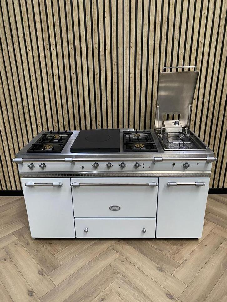 Prachtige Lacanche Wit 150cm Gas + Hete Lucht, Elektronische apparatuur, Fornuizen, Zo goed als nieuw, Gas, 5 kookzones of meer
