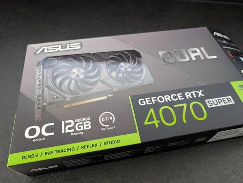 ASUS Dual GeForce RTX 4070 SUPER EVO OC Edition, Computers en Software, Videokaarten, Zo goed als nieuw, Nvidia, PCI-Express 4.0