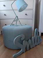 Maisons du Monde pouf + lampe de table + Smile lettrage, Enlèvement, Comme neuf