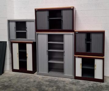 Metalen kast, rolluik, plank, kantoor, garage, werkplaats beschikbaar voor biedingen