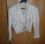 Lederen dames jacket maat M, Ophalen of Verzenden, Zo goed als nieuw, Maat 38/40 (M), Wit