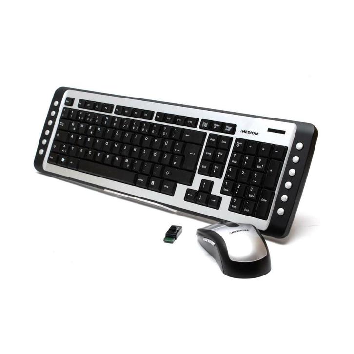 Medion draadloos design toetsenbord en muis 2.4GHz, Computers en Software, Toetsenborden, Nieuw, Azerty, Draadloos, Toetsenbord en muis-set