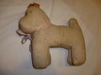 Vintage pluche peluche oude knuffel hond stro speelgoed, Ophalen of Verzenden