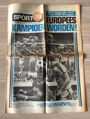 Sport 70 krant - Club Brugge Kampioen 1977 beschikbaar voor biedingen