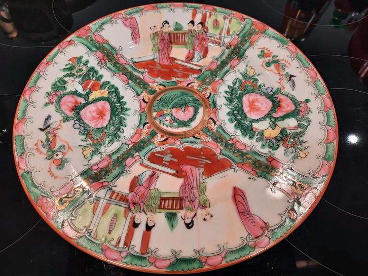 Grande et belle assiette décorative chinoise en porcelaine, Antiquités & Art, Antiquités | Assiettes décoratives & Carrelages