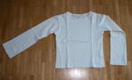 Witte longsleeve - maat 128, Enlèvement ou Envoi, Comme neuf, Fille, Chemise ou À manches longues