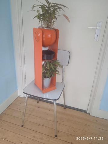 Cendrier sur pied orange pour plantes Space Age unique, Enlèvement