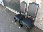 stoelen 2 stuks lange rug ZWART, Ophalen, Twee, Hout, Zo goed als nieuw