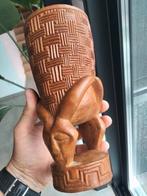 houten beker tribal Afrika, Antiek en Kunst, Ophalen of Verzenden