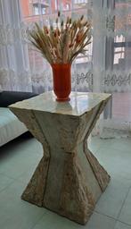 Tafel in travertijn, Huis en Inrichting, Tafels | Statafels, Ophalen, Zo goed als nieuw