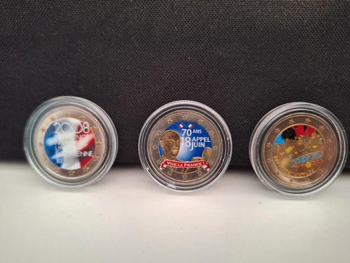 lot 3 gekleurde 2 euromunten frankrijk 2008,2010,2011, Postzegels en Munten, Munten en Bankbiljetten | Verzamelingen, Ophalen of Verzenden
