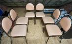 Set van 6 keukenstoelen, Ophalen, Gebruikt, Bruin, Metaal