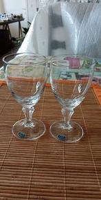 verres à vin Bohême cristal au plomb 2 pcs, Comme neuf, Autres types, Enlèvement ou Envoi
