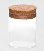 Glazen voorraadpotjes met kurk deksel, Enlèvement ou Envoi, Utilisé