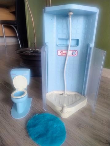 Sindy badkamer douche en toilet poppenhuis meubelen  beschikbaar voor biedingen