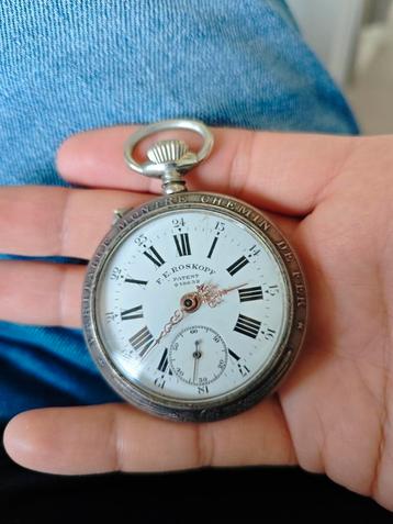 Montre de poche Roskopf Chemin De Fer, Enlèvement ou Envoi, Montre de poche