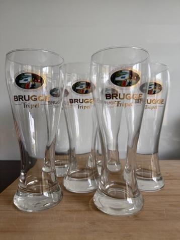 6 Bierglazen ->> Brugge Tripel beschikbaar voor biedingen
