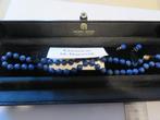 lapis lazuli ketting en oorbellen, Handtassen en Accessoires, Met edelsteen, Gebruikt, Ophalen of Verzenden, Steen of Mineraal
