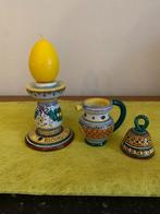 vintage Raffaellesco Serfino Volpi kaarsenhouder en kan, Antiek en Kunst, Antiek | Keramiek en Aardewerk, Ophalen