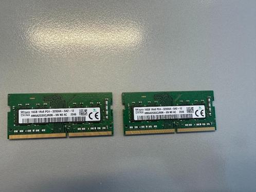 2x 16GB RAM-geheugen, Informatique & Logiciels, Mémoire RAM, Utilisé, Laptop, 16 GB, Enlèvement ou Envoi