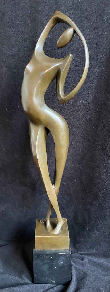 Bronzen abstracte naakte dame, Milo 54cm! groot zuiver brons, Antiquités & Art, Art | Sculptures & Bois, Enlèvement ou Envoi
