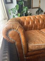 Volledige set Chesterfield authentiek leer, Ophalen, Leer, Zo goed als nieuw, Chesterfield vintage