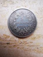 5 francs Herculus munt 1848 BB   900 zilver, Verzamelen, Overige Verzamelen, Munten, Gebruikt, Ophalen of Verzenden