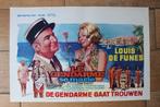 filmaffiche louis De Funes le gendarme se marie filmposter, Rechthoekig Liggend, Ophalen of Verzenden, Zo goed als nieuw, A1 t/m A3