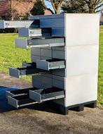 9 stalen ladeblokken ideaal voor werkbank of gereedschappen, Ophalen of Verzenden, Gebruikt