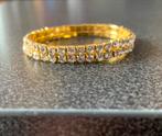 Goudkleurige armband met kleine diamant, Handtassen en Accessoires, Armbanden, Nieuw, Goud, Overige materialen
