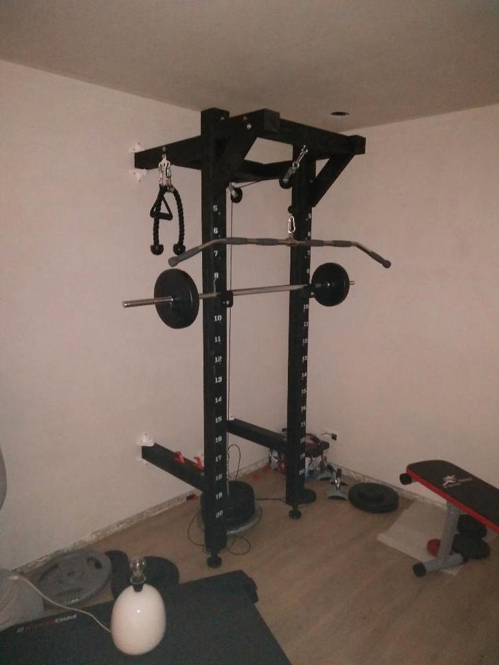squat rack, Sport en Fitness, Fitnessmaterialen, Gebruikt, Overige typen, Armen, Benen, Borst, Buik, Rug, Ophalen
